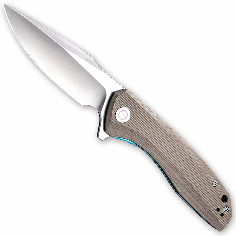 CIVIVI Knives CIVIVI Baklash Knife C801B - Satin Drop Point - Tan G10 - Liner Lock Flipper Folder 1 CIVIVI Knives CIVIVI Baklash Knife C801B - Satin Drop Point - Tan G10 - Liner Lock Flipper Folder