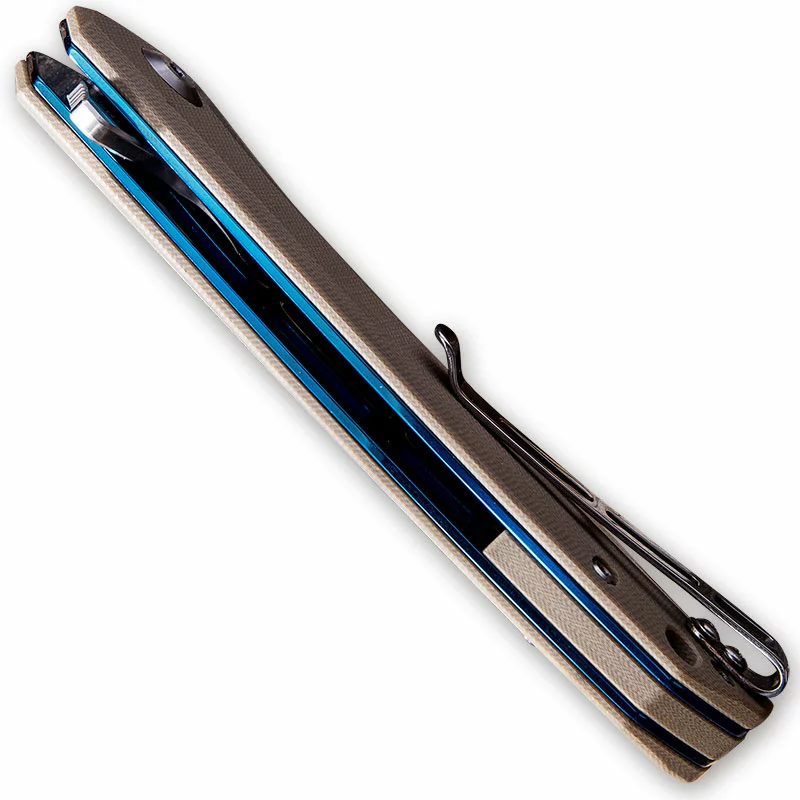 CIVIVI Knives CIVIVI Baklash Knife C801B - Satin Drop Point - Tan G10 - Liner Lock Flipper Folder 3 CIVIVI Knives CIVIVI Baklash Knife C801B - Satin Drop Point - Tan G10 - Liner Lock Flipper Folder - Image 3