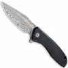 CIVIVI Knives CIVIVI Baklash Knife C801DS - Damascus Drop Point - Black G10 - Liner Lock Flipper Folder
