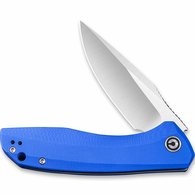 CIVIVI Knives CIVIVI Baklash Knife C801F - Satin Drop Point - Blue G10 - Liner Lock Flipper Folder 4 CIVIVI Knives CIVIVI Baklash Knife C801F - Satin Drop Point - Blue G10 - Liner Lock Flipper Folder - Image 4
