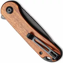 CIVIVI Knives CIVIVI Elementum Knife C907U - Black Stonewash D2 Drop Point - Cuibourtia Wood - Liner Lock Flipper Folder 6 CIVIVI Knives CIVIVI Elementum Knife C907U - Black Stonewash D2 Drop Point - Cuibourtia Wood - Liner Lock Flipper Folder -Benchmade Knives Shop WE C907U CLOSED BACK