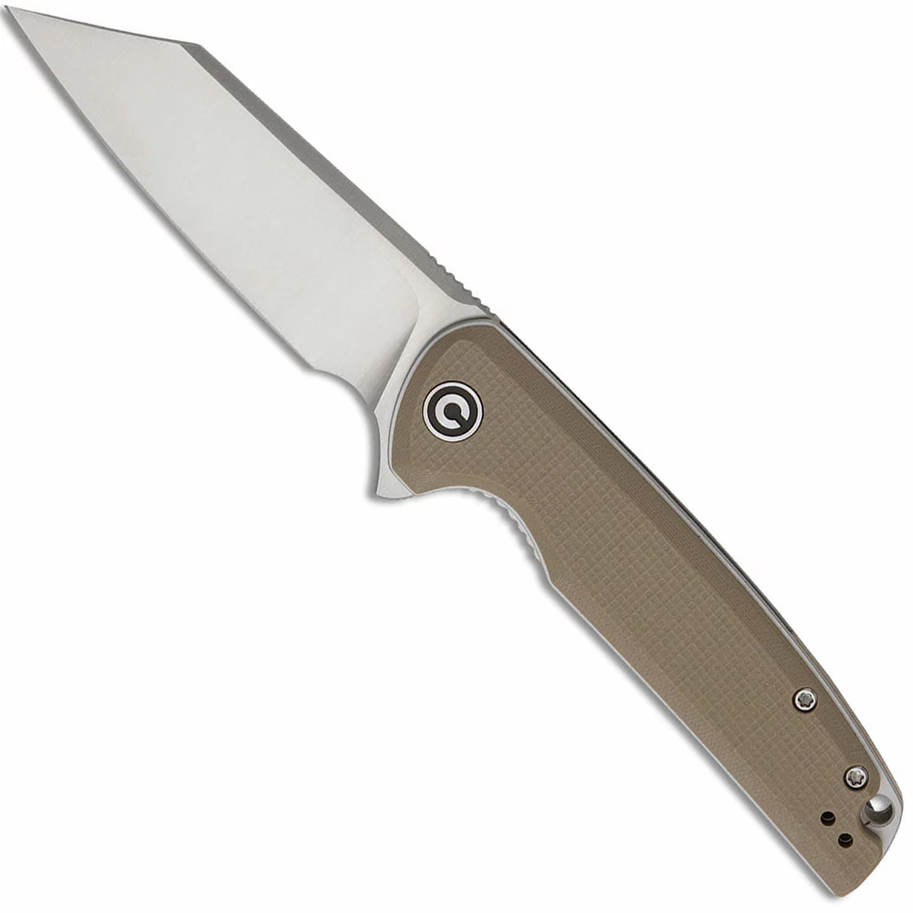 CIVIVI Knives CIVIVI Brigand Knife C909B - Satin D2 Reverse Tanto - Tan G10 - Liner Lock Flipper Folder 1 CIVIVI Knives CIVIVI Brigand Knife C909B - Satin D2 Reverse Tanto - Tan G10 - Liner Lock Flipper Folder