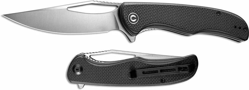 CIVIVI Knives CIVIVI Shredder Knife C912C - Satin D2 Clip Point - Black G10 - Liner Lock Flipper Folder 2 CIVIVI Knives CIVIVI Shredder Knife C912C - Satin D2 Clip Point - Black G10 - Liner Lock Flipper Folder - Image 2