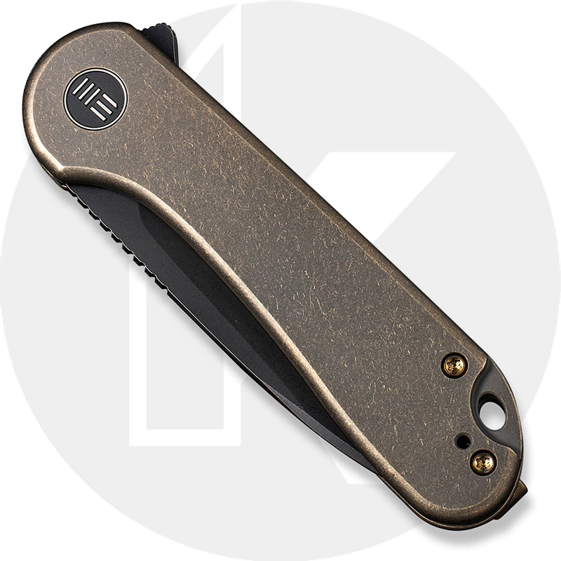 WE Knife Company Elementum 18062X-4 - Black Stonewash 20CV - Bronze Ti - Frame Lock Flipper Folder 2 WE Knife Company Elementum 18062X-4 - Black Stonewash 20CV - Bronze Ti - Frame Lock Flipper Folder - Image 2