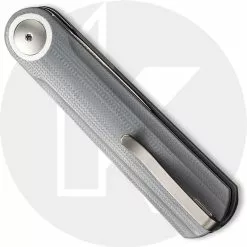 WE Knife Company 19074A-A Eidolon - Justin Lundquist EDC - Stonewash 20CV Drop Point - Gray G10 Integral Handle - Liner Lock - Front Flipper Folder -Benchmade Knives Shop WE19074A A Eidolon CLOSED BACK